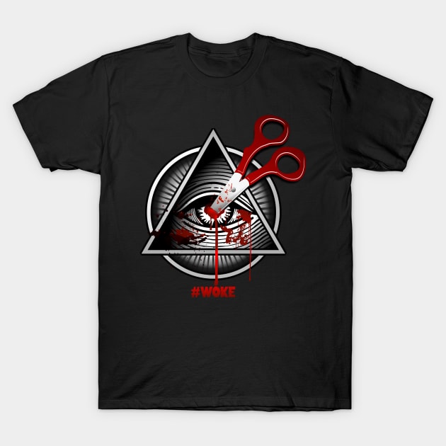 Scissors in the Eye T-Shirt by #WOKE